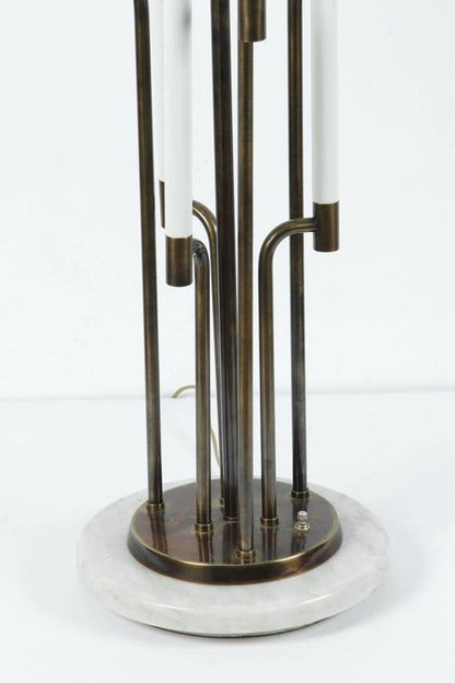 Brass and Marble Tommi Parzinger Stiffel Brass Plated Lamp