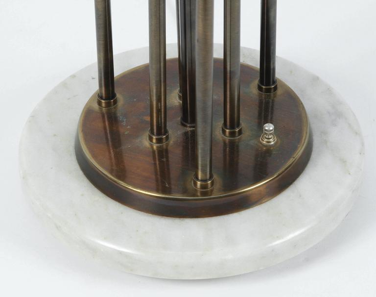 Brass and Marble Tommi Parzinger Stiffel Brass Plated Lamp