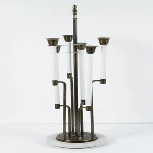 Brass and Marble Tommi Parzinger Stiffel Brass Plated Lamp