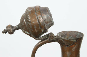 Middle Eastern Persian Tinned Copper Ewer