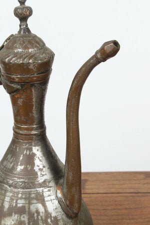 Middle Eastern Persian Tinned Copper Ewer