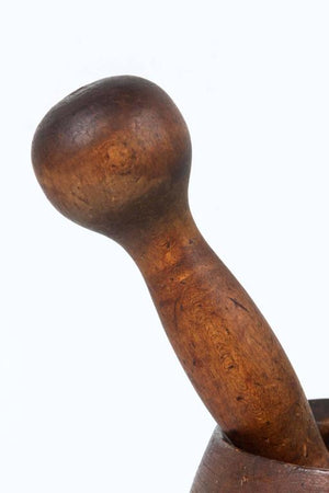 Wooden African Mortar and Pestle