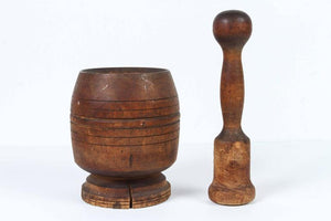 Wooden African Mortar and Pestle