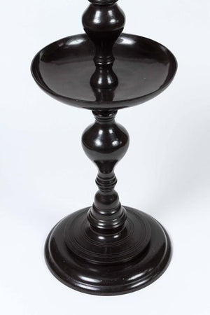 Pair of Vintage Black Metal Moroccan Candle Stands by Maitland-Smith