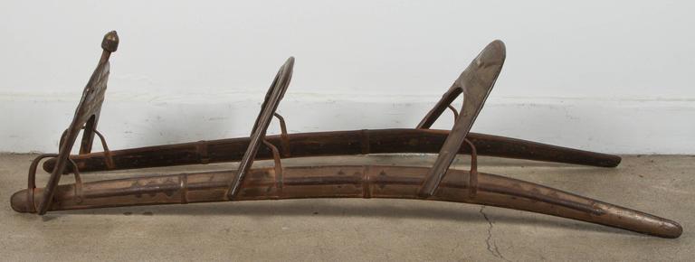 Wood and Brass Antique 19th Century Middle Eastern Camel Seat Saddle