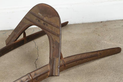 Wood and Brass Antique 19th Century Middle Eastern Camel Seat Saddle