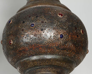 Large Antique Moroccan Bronze Moorish Chandelier