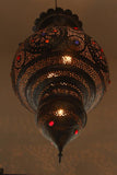 Large Antique Moroccan Bronze Moorish Chandelier