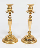 Pair of Polished Brass Candlesticks