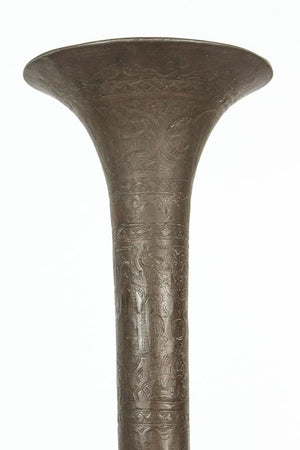 Antique Tall Brass Middle Eastern Islamic Moorish Vase