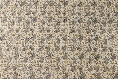 Antique Paisley Kalamkari Textile, Hand-Blocked Cotton, India, 1930