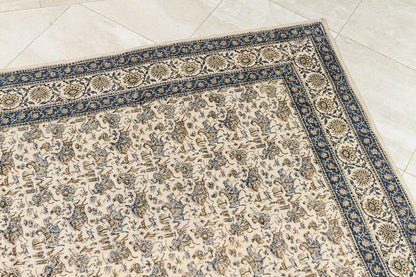 Antique Paisley Kalamkari Textile, Hand-Blocked Cotton, India, 1930