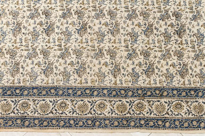 Antique Paisley Kalamkari Textile, Hand-Blocked Cotton, India, 1930