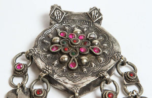 Vintage Moroccan Tribal Fibula Silver Ethnic Jewelry