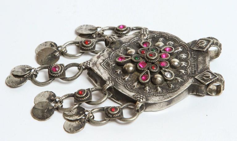 Vintage Moroccan Silver Fibula Collectible Ethnic Jewelry Talisman