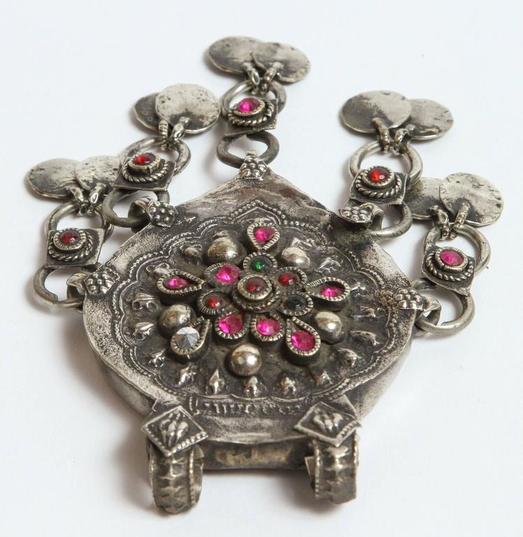 Vintage Moroccan Silver Fibula Collectible Ethnic Jewelry Talisman