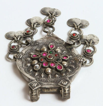 Vintage Moroccan Silver Fibula Collectible Ethnic Jewelry Talisman
