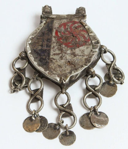 Vintage Moroccan Silver Fibula Collectible Ethnic Jewelry Talisman