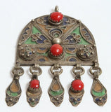 Vintage Moroccan Pendant Fibula Pin Brooch