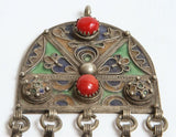 Vintage Moroccan Pendant Fibula Pin Brooch
