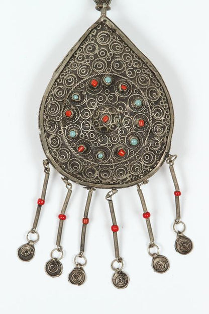Large Vintage Moroccan Ethnic Fibula Collectible Jewelry
