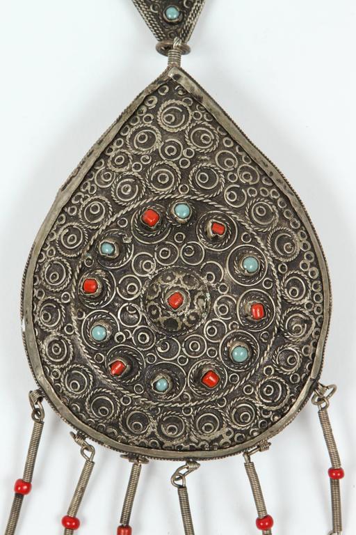 Large Vintage Moroccan Ethnic Fibula Collectible Jewelry