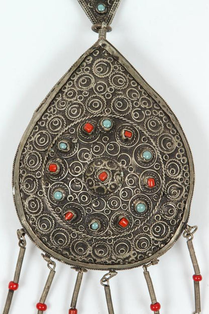 Large Vintage Moroccan Ethnic Fibula Collectible Jewelry