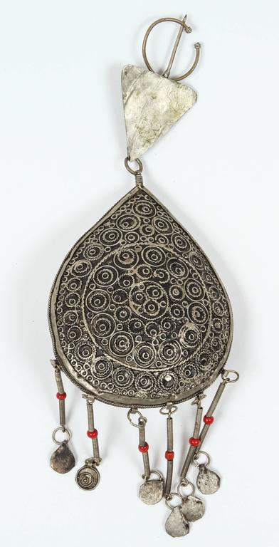 Large Vintage Moroccan Ethnic Fibula Collectible Jewelry
