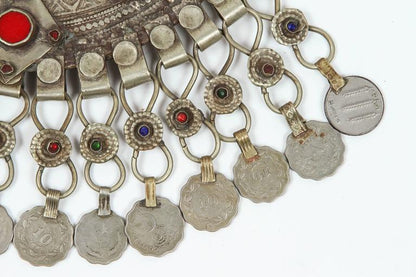Moroccan Tribal Silver Jewelry Set Choker and Bracelet