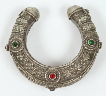 Moroccan Tribal Silver Jewelry Set Choker and Bracelet