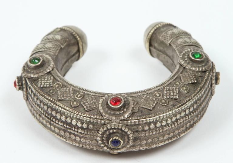 Moroccan Tribal Silver Jewelry Set Choker and Bracelet