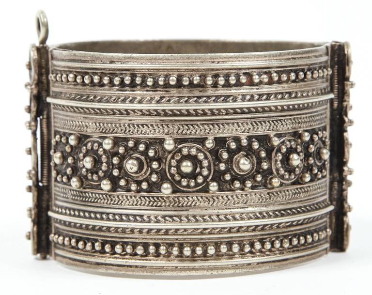 Handcrafted Moroccan Berber Tribal Bracelet, Silver, 1950s