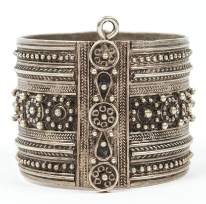 Handcrafted Moroccan Berber Tribal Bracelet, Silver, 1950s