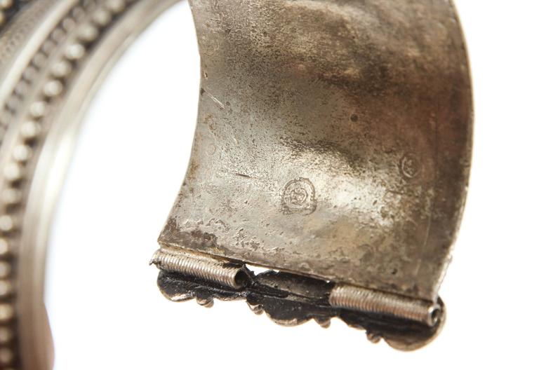 Handcrafted Moroccan Berber Tribal Bracelet, Silver, 1950s