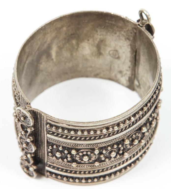 Handcrafted Moroccan Berber Tribal Bracelet, Silver, 1950s