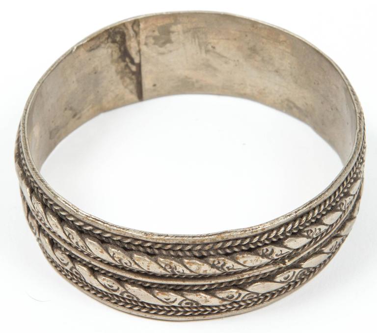 Moroccan Berber Ethnic Silver Bracelet E mosaik