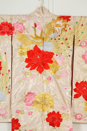 Vintage Silk Brocade Japanese Ceremonial Kimono