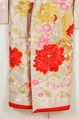 Vintage Silk Brocade Japanese Ceremonial Kimono