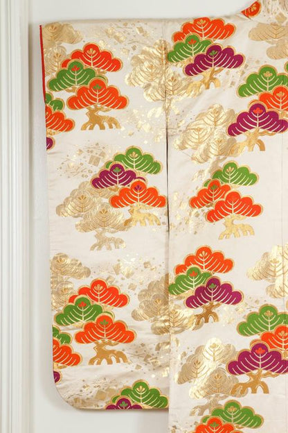 Vintage Kimono Silk Brocade Japanese Ceremonial 1970