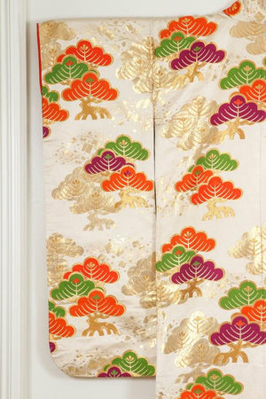 Vintage Japanese Ceremonial Silk Brocade Kimono