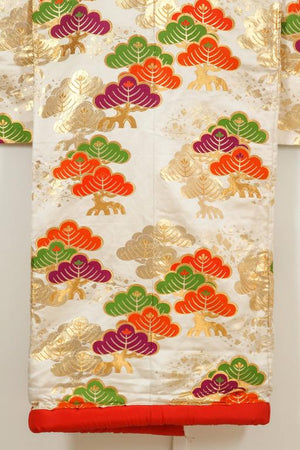 Vintage Japanese Ceremonial Silk Brocade Kimono