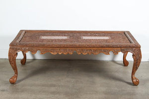 Anglo Indian Hand-Carved Coffee Table