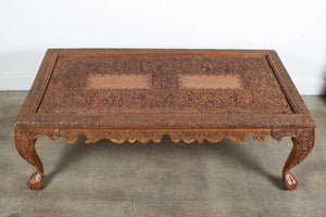 Anglo Indian Hand-Carved Coffee Table