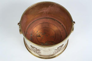 Large Moroccan Moorish Polished Brass Planter