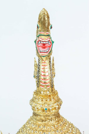 Gilt Thai Demon Mask Dance Headdress Crown