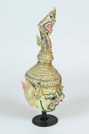 Gilt Thai Demon Mask Dance Headdress Crown