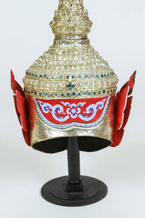 Gilt Thai Demon Mask Dance Headdress Crown