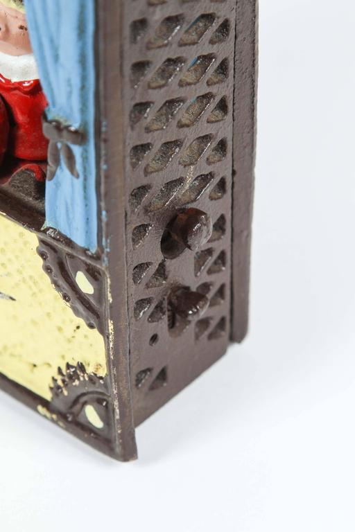 Vintage Cast Iron Book of Knowledge Mechanical Bank, Punch & Judy, 20th Century