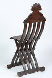 19th Century Moorish Wood Inlaid Folding Chair