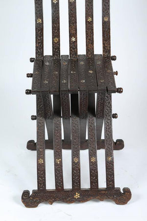 19th Century Moorish Wood Inlaid Folding Chair